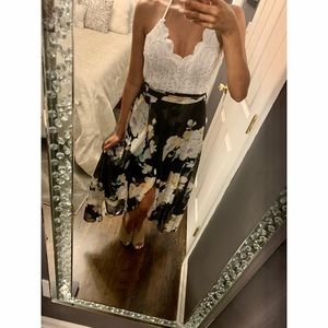 Summery Floral Halter Dress with Open Back